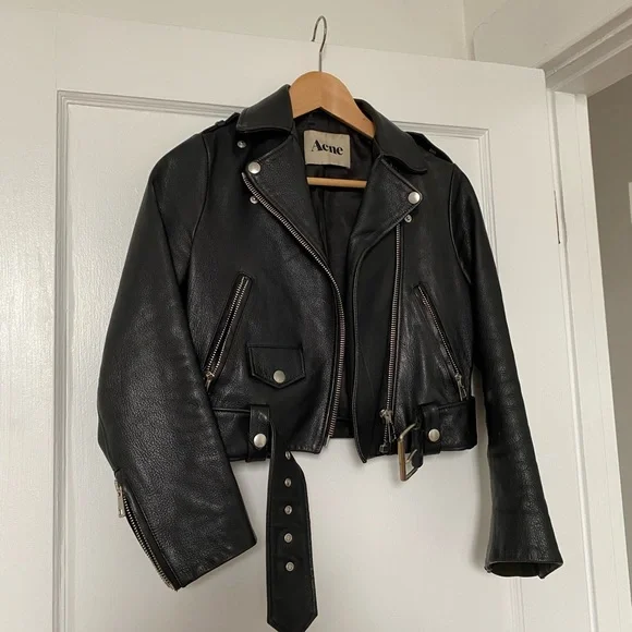 Acne Studios Jackets Coats Acne Vintage Cropped Leather